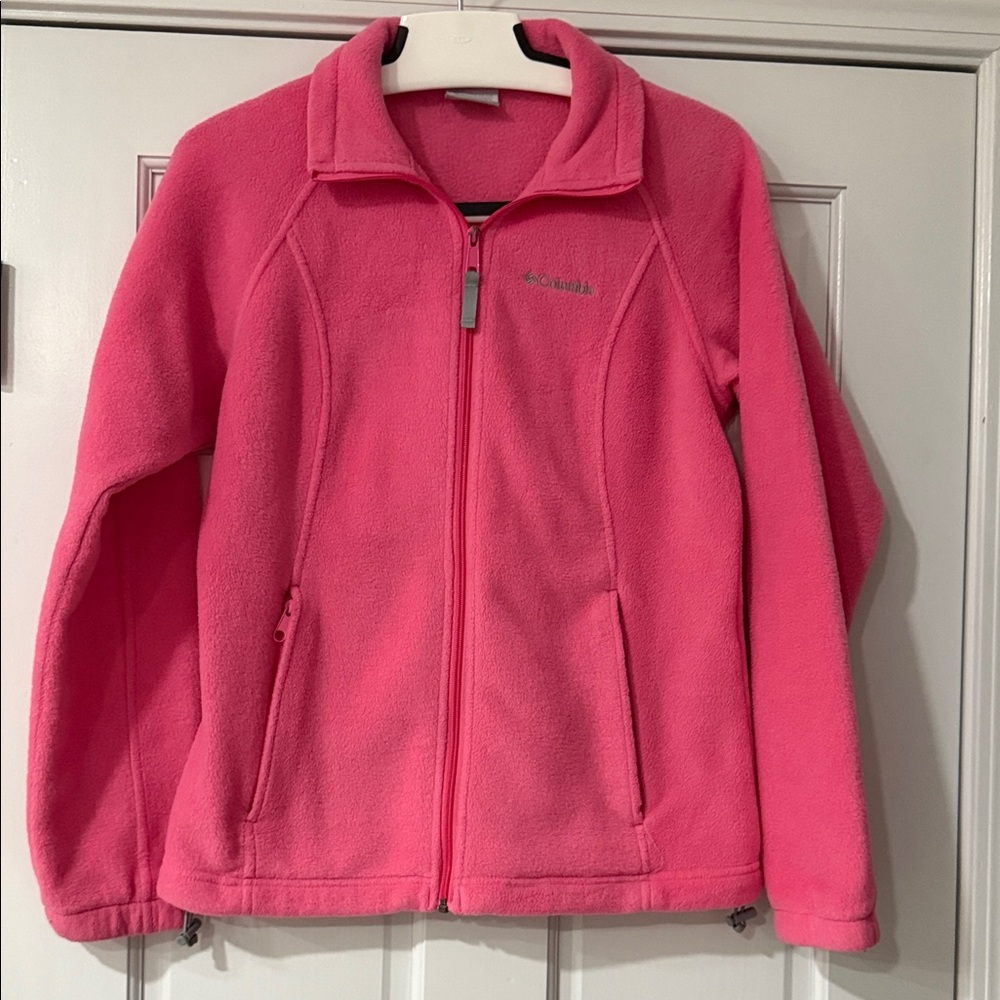 Columbia Vibrant Pink Full-Zip Fleece size S